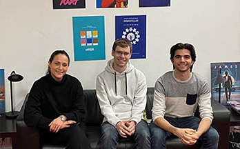 Valérie, Aurélien et Simon lors de la Journée d'Intégration en Entreprise