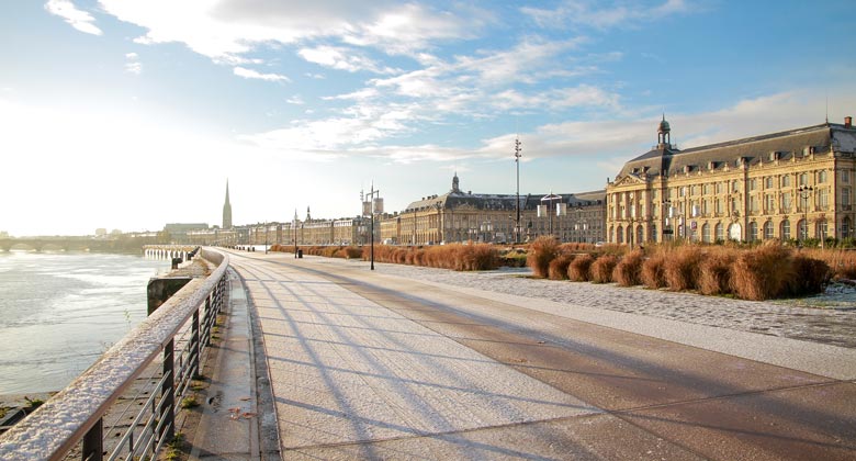 Buildings on the banks of the Garonne in Bordeaux