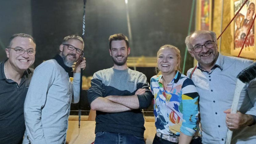 Our Sully employees from Nantes smiling during a party